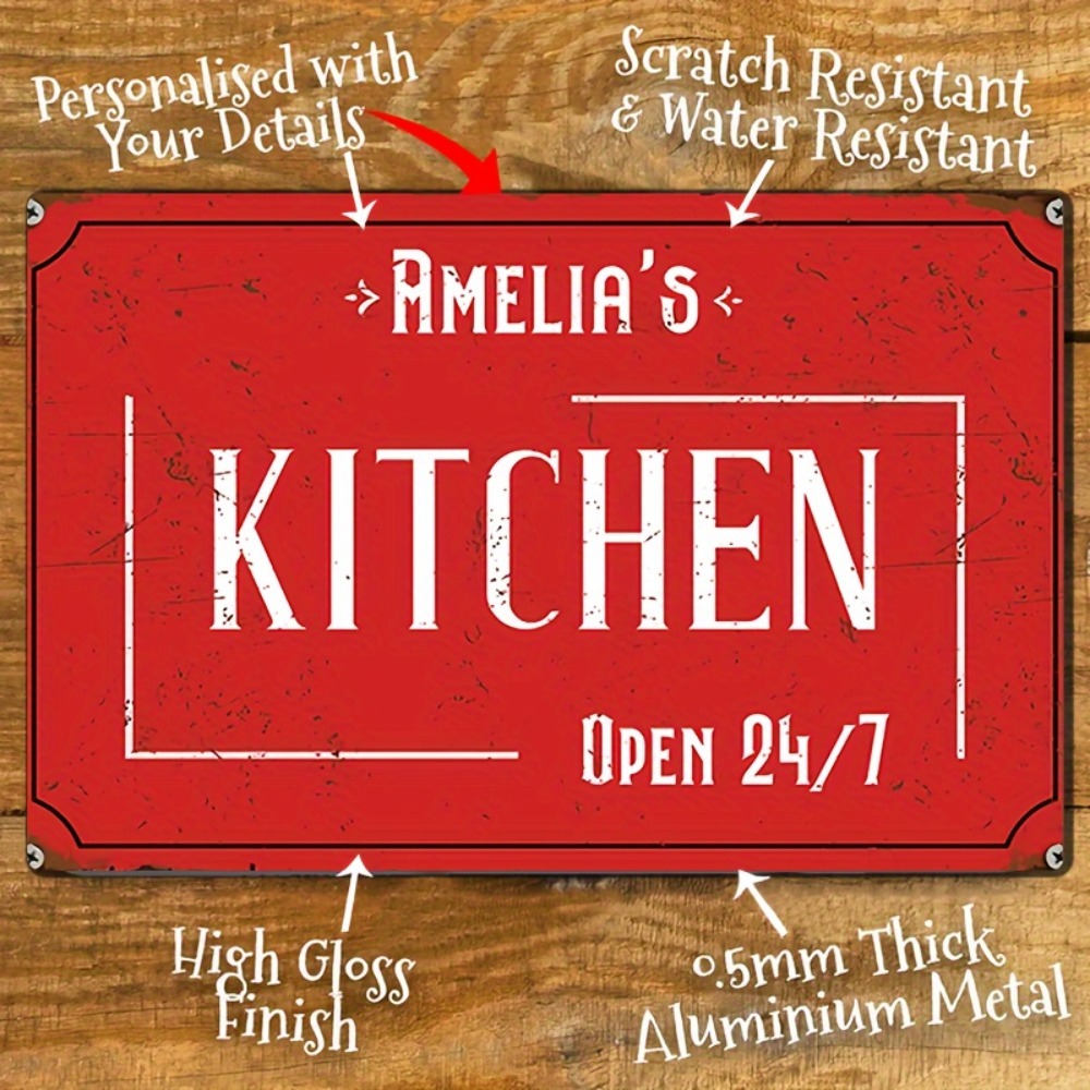 Home Bar Signs - لافتة مطبخ مخصصة وشخصية، مقاس 8x12