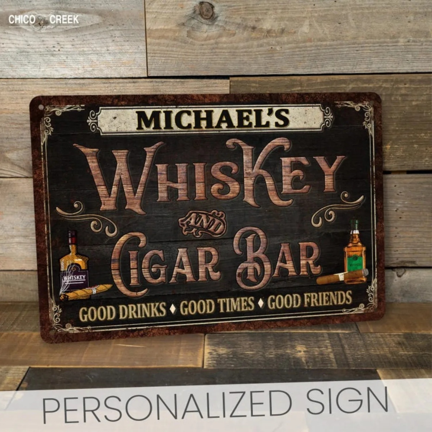 Home Bar Signs - لافتة بار مخصصة وشخصية بتصميم عتيق