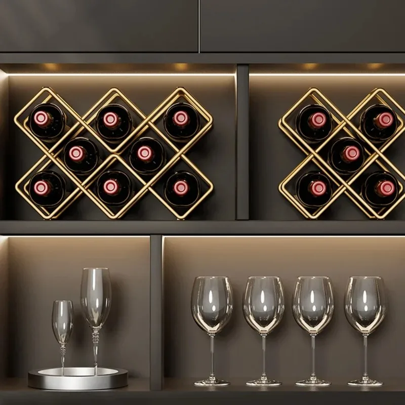 رف نبيذ معدني بخمس خانات لتخزي - مراجعة Home Bar And Cabinet وسعره