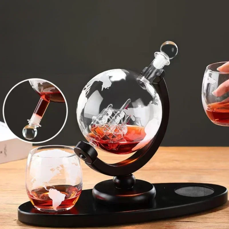 طقم ديكانتر ويسكي كروي سعة 850 - مراجعة Decanter Globe Set وسعره