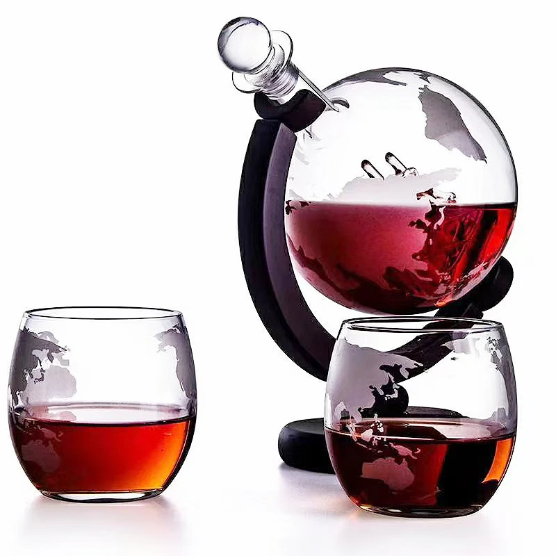 مجموعة زجاج الويسكي كريستال غل - مراجعة Decanter Globe Set وسعره