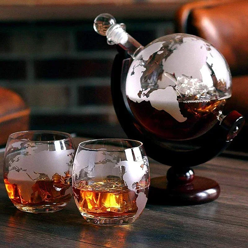 مجموعة إبريق ويسكي إبداعية على - مراجعة Decanter Globe Set وسعره