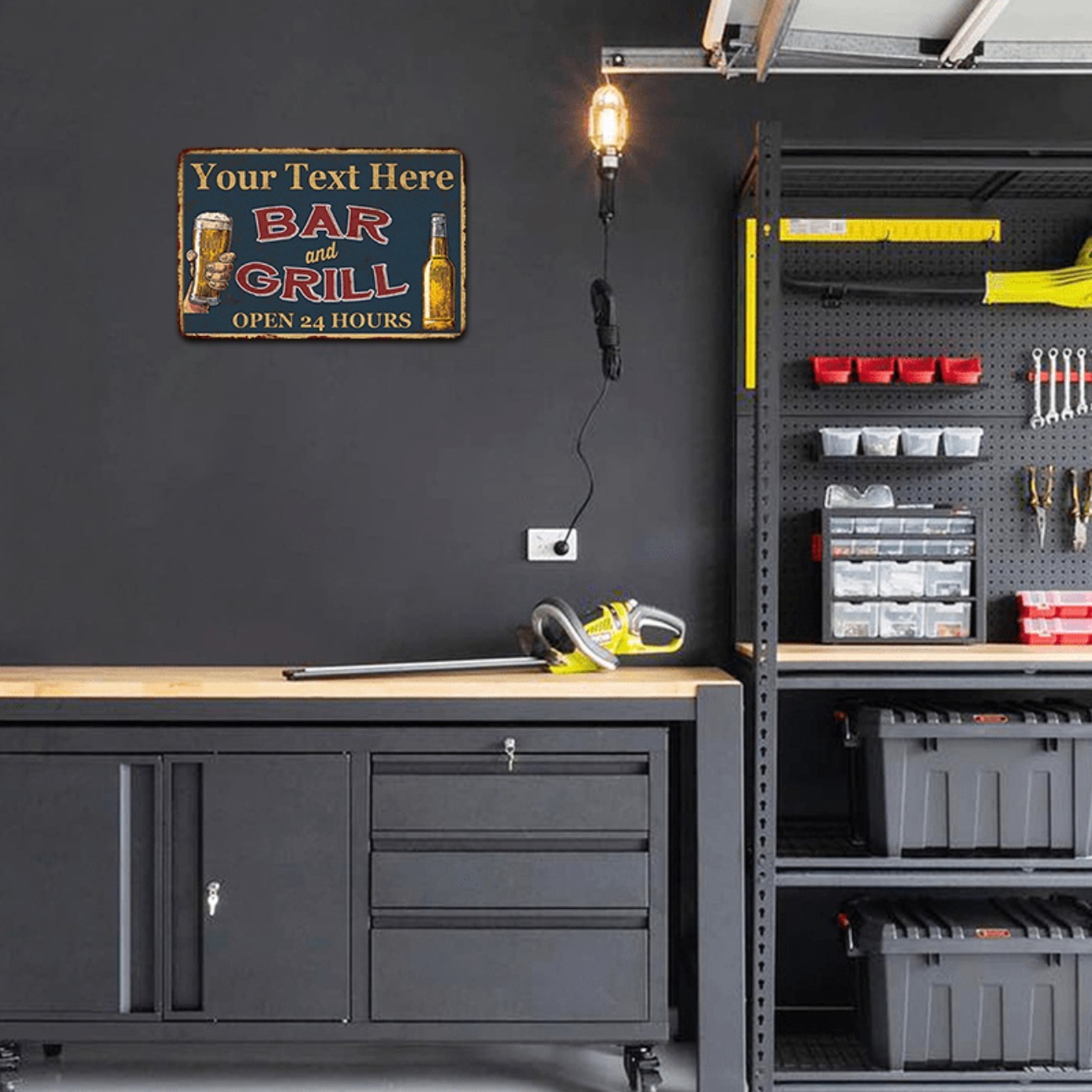 لافتة معدنية من الألومنيوم قاب - مراجعة Home Bar Signs وسعره