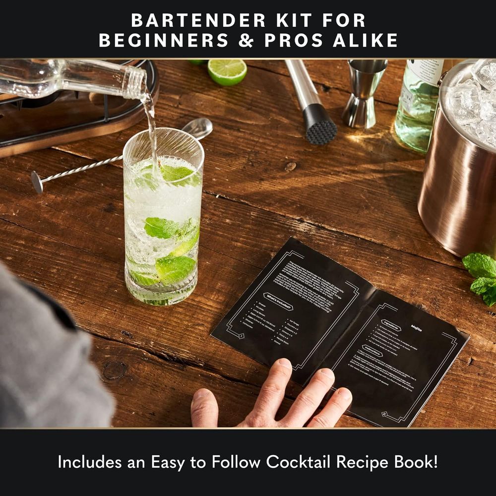 طقم خلاط كوكتيل وأدوات بار مكو - مراجعة Cocktail Recipe Book وسعره