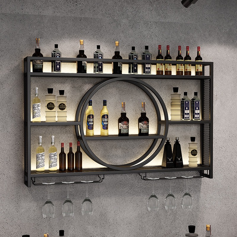 رف نبيذ للبار، خزانة نبيذ مثبت - مراجعة Home Bar And Cabinet وسعره